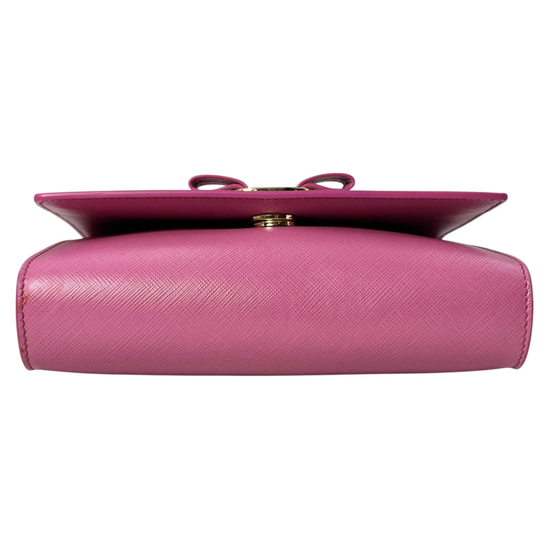 Ferragamo Vera Ribbon Shoulder Bag - Pink 