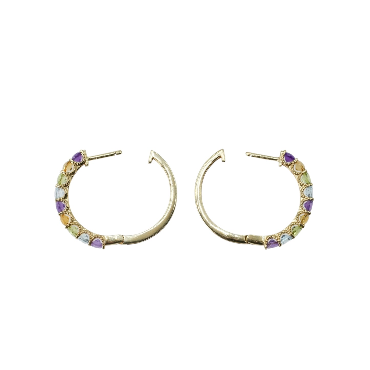 レインボー ジェムストーン 1.500cts ピアス - 18KYG