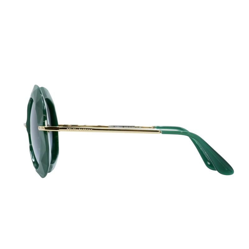 DOLCE &amp; GABBANA Round Sunglasses - Green - 33964 