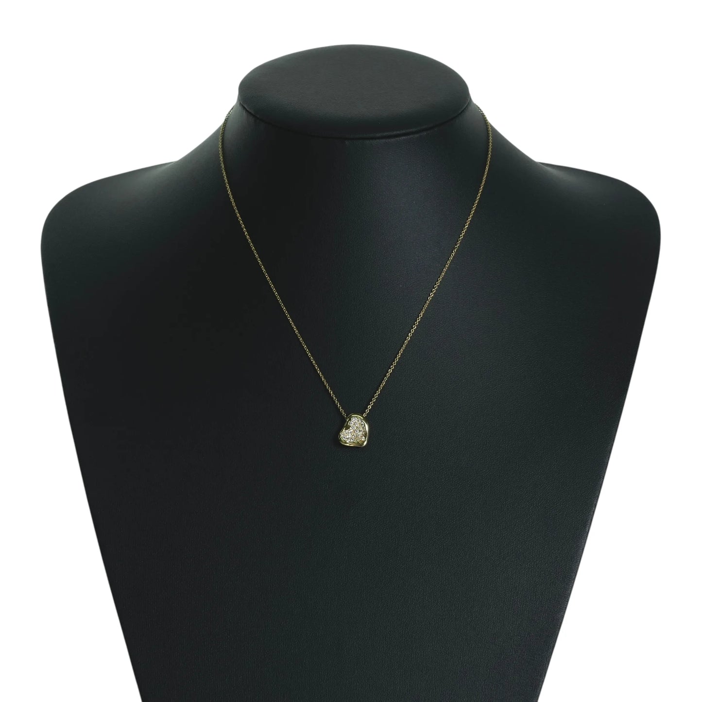 Tiffany & Co ハート ダイヤモンド ネックレス - 18KYG