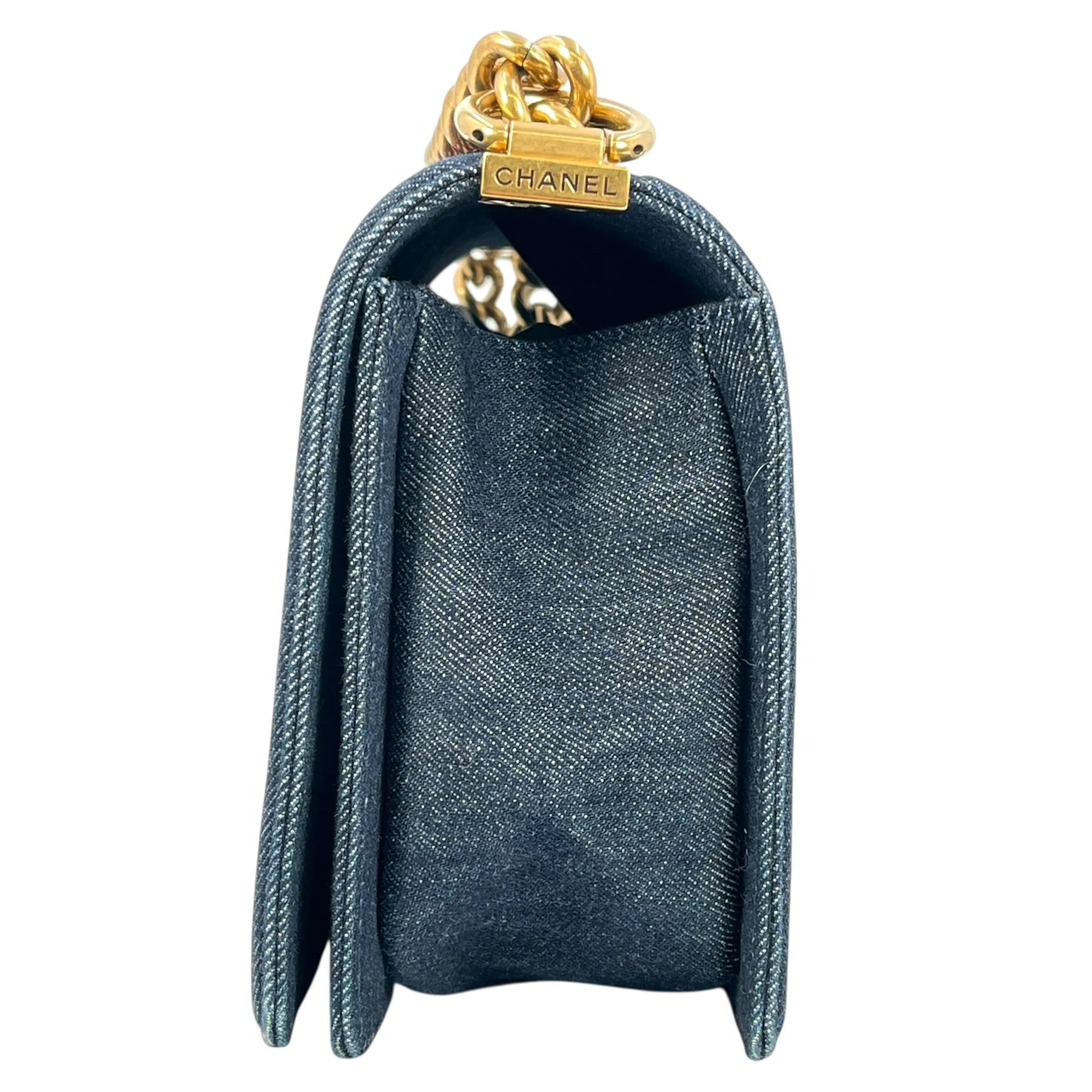 CHANEL ボーイ フラップ チェーンショルダーバッグ - ネイビー × マルチカラー