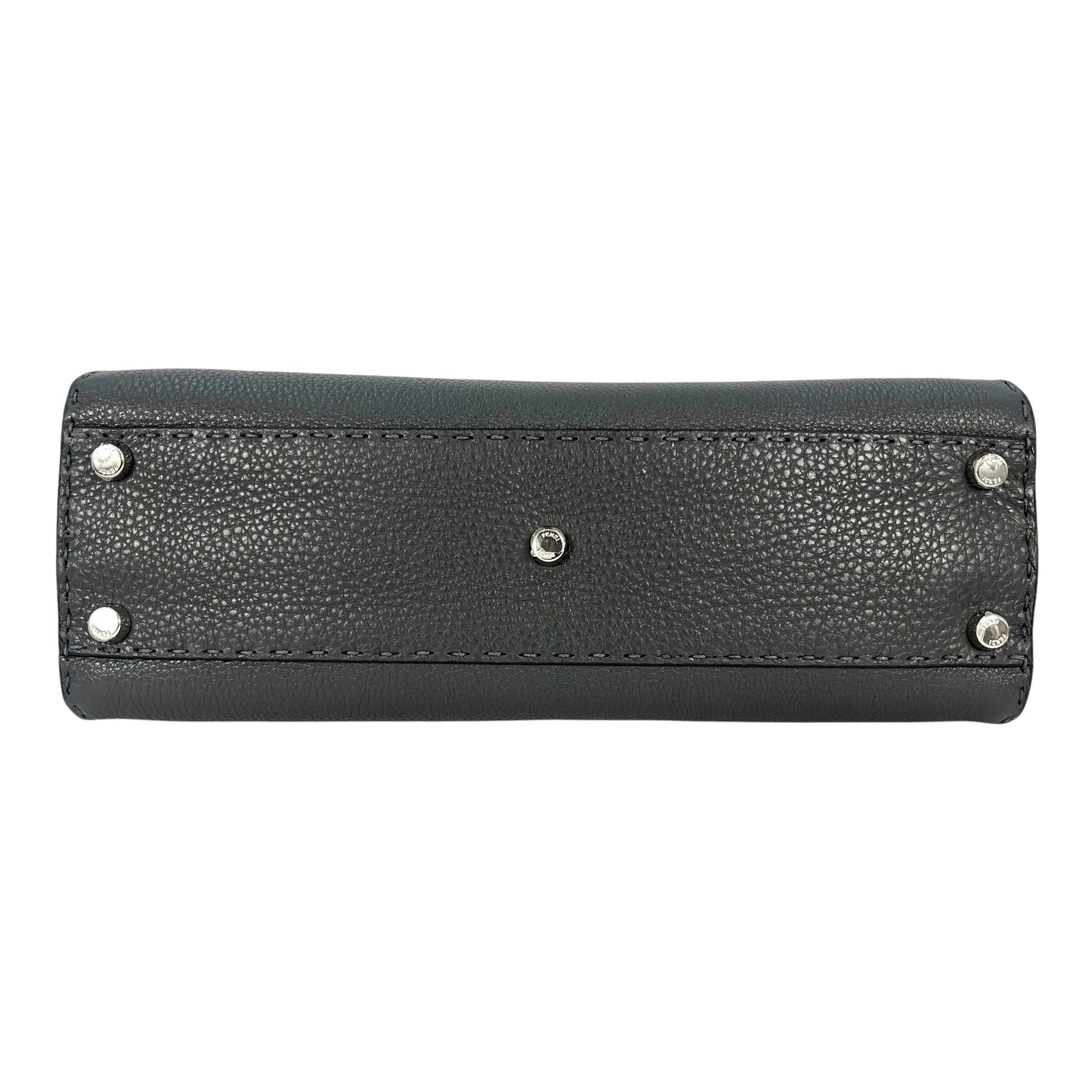 FENDI Peekaboo Leather Handbag/Shoulder Bag - Grey 