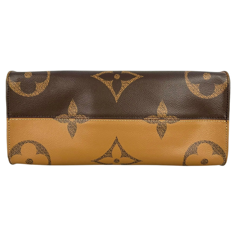 Louis Vuitton モノグラム キャンバス リバース ジャイアント オンザゴーMM ハンドバッグ ショルダーバッグ - ブラウン - 34948