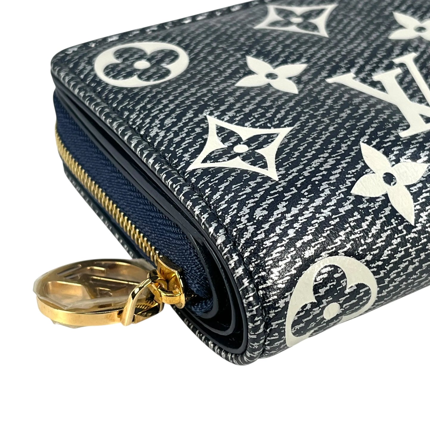 LOUIS VUITTON Portefeuille Lou Monogram Compact Wallet Bi-fold Wallet - Navy 