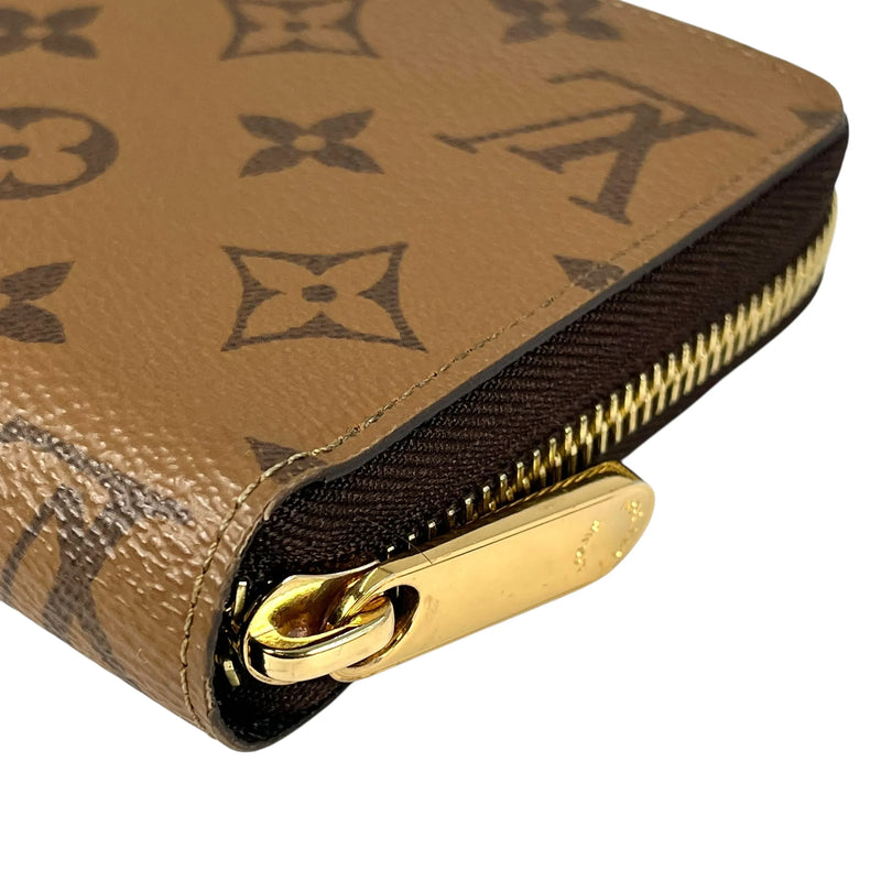 HOLD🔷LOUIS VUITTON Monogram Reverse Zippy Long Wallet - Brown 