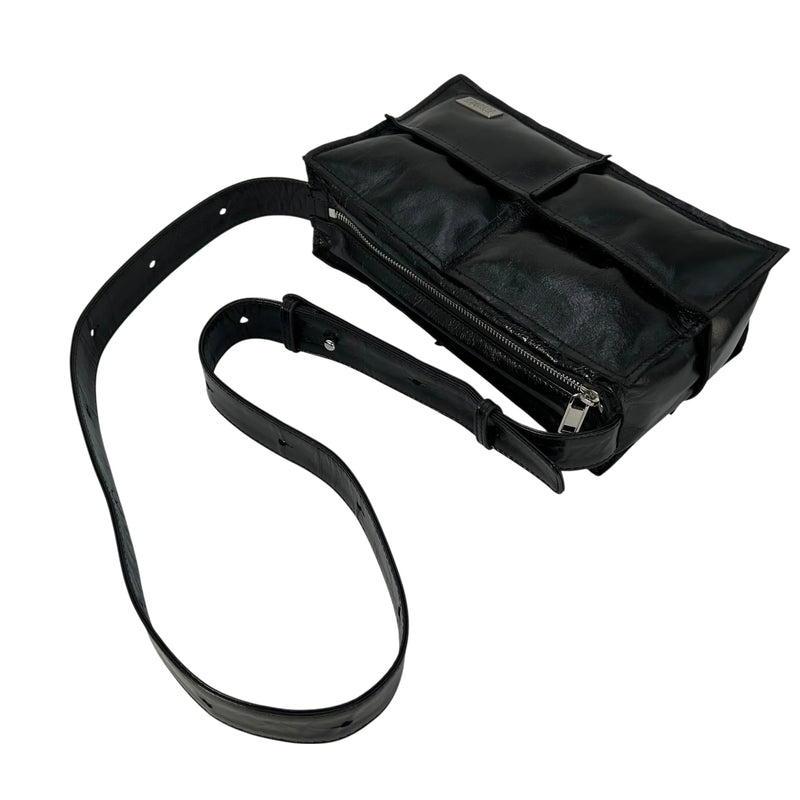 Maison Margiela Leather Shoulder Bag - Black 