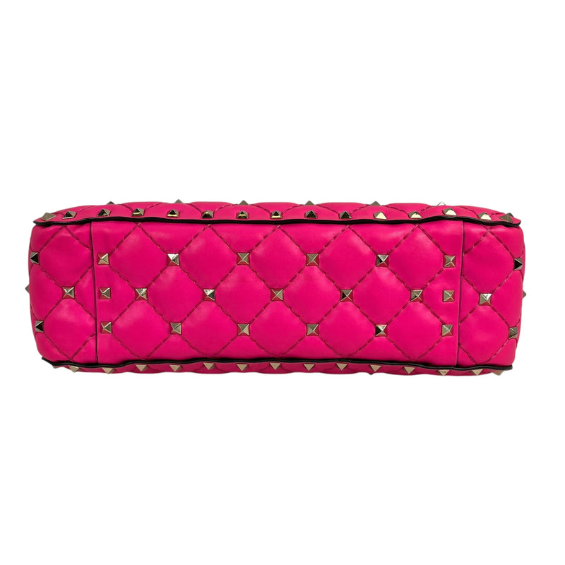 Valentino ガラヴァーニ ミディアム ロックスタッズ スパイク ショルダーバッグ ハンドバッグ - ピンク