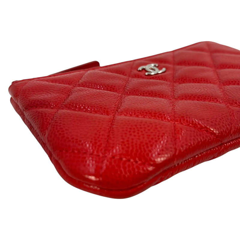 CHANEL マトラッセ キャビアスキン コインケース - レッド