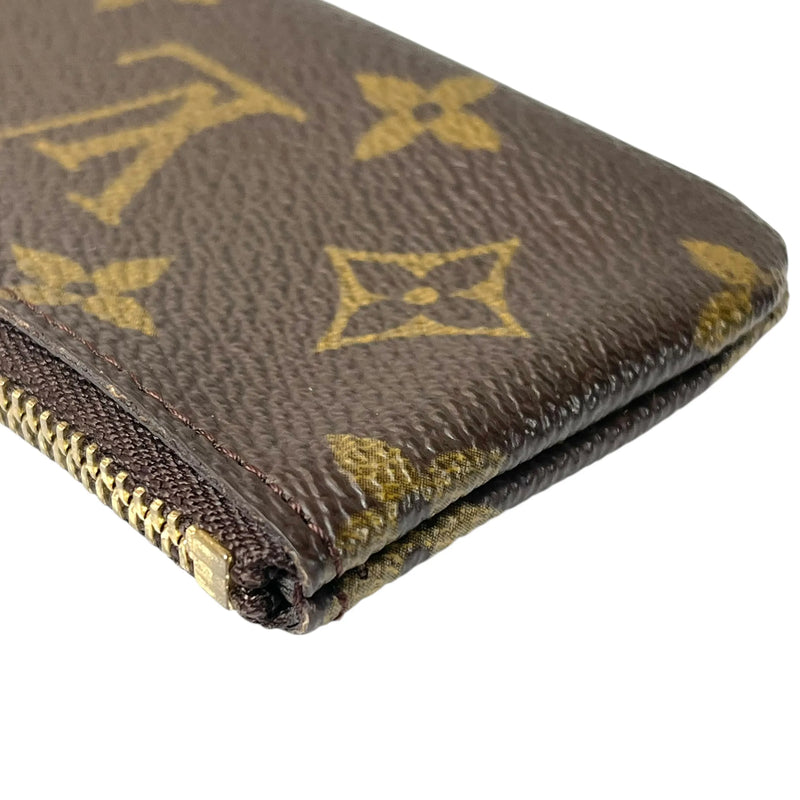 LOUIS VUITTON Monogram Pochette Cle Key Case/Coin Case - Brown 