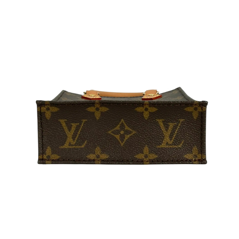LOUIS VUITTON プティット サックプラ モノグラムキャンバス ハンドバッグ ショルダーバッグ - ダークブラウン