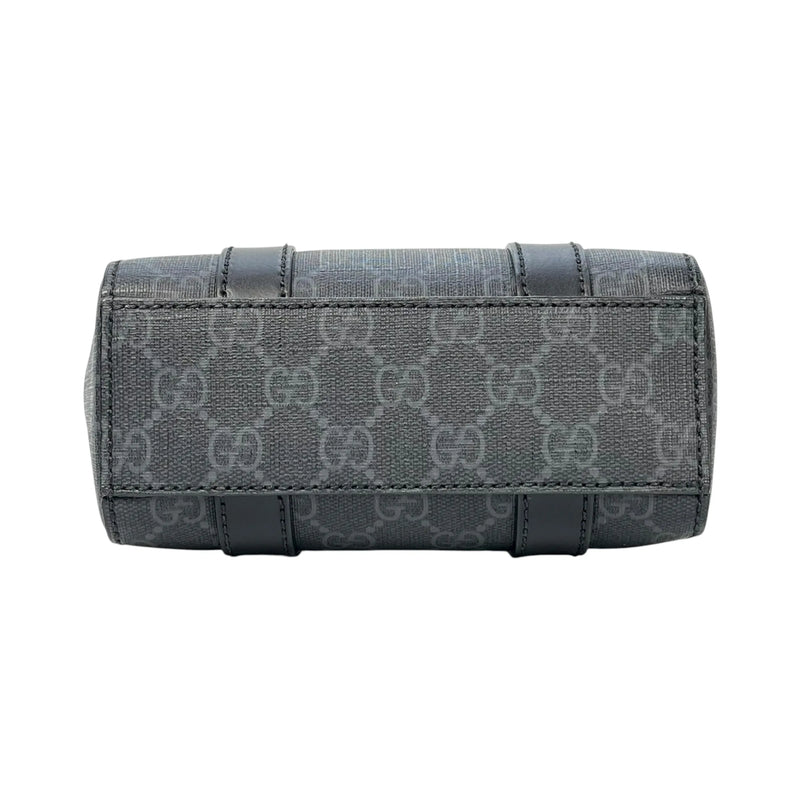 GUCCI GGスプリーム ミニハンドバッグ ショルダーバッグ - ブラック