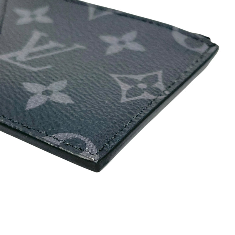 LOUIS VUITTON Monogram Eclipse Coin Case and Card Case - Black 
