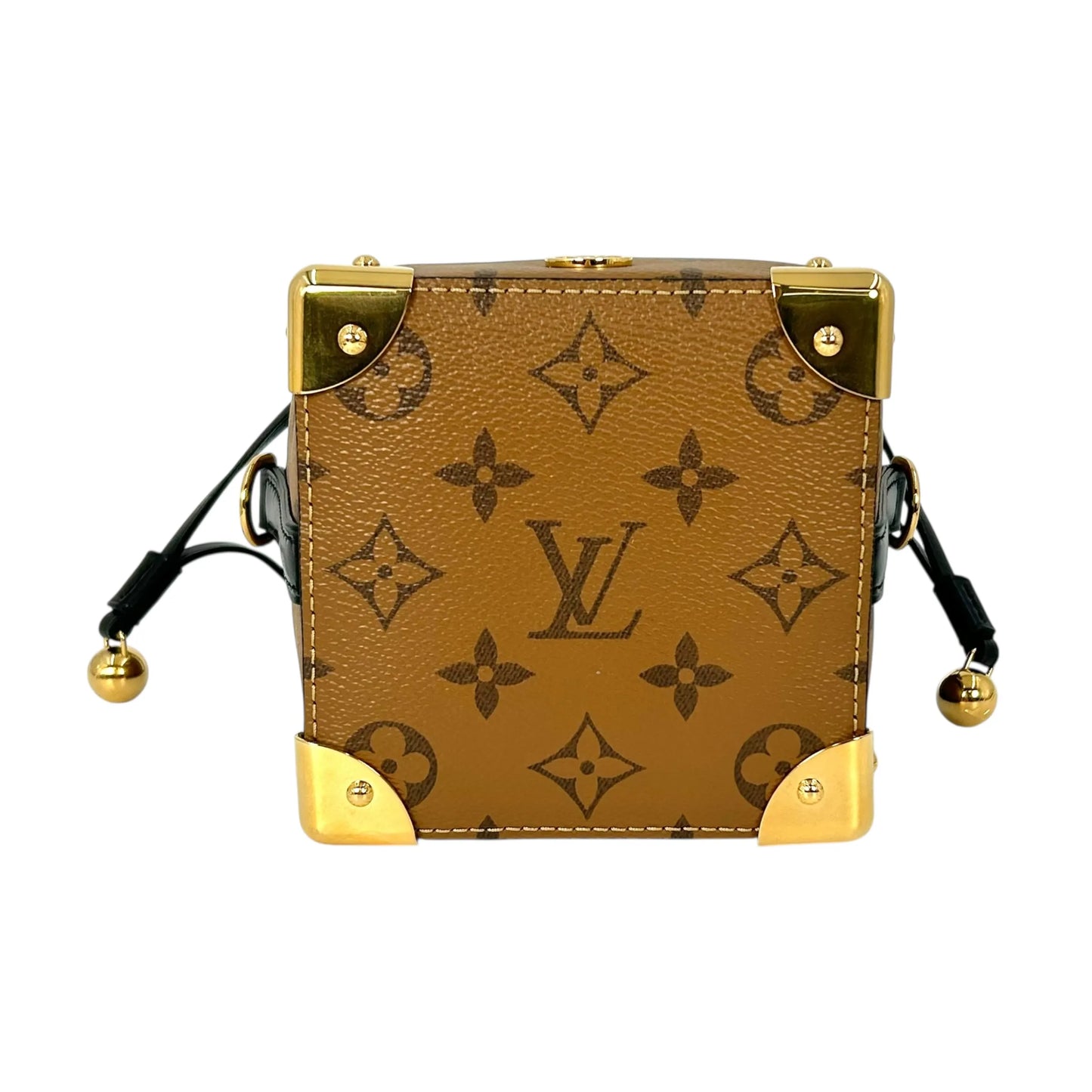 LOUIS VUITTON モノグラム リバース ノエ パース LVチャーム チェーンショルダーバッグ - ブラウン