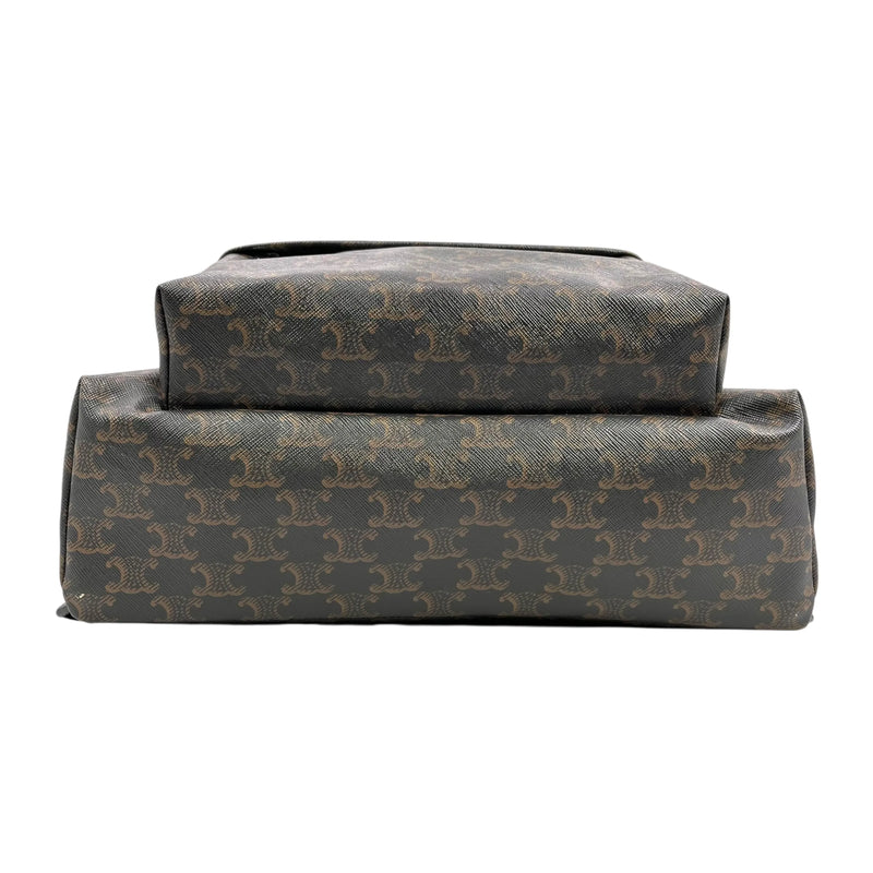 CELINE Triomphe Canvas Medium Backpack - Dark Brown 