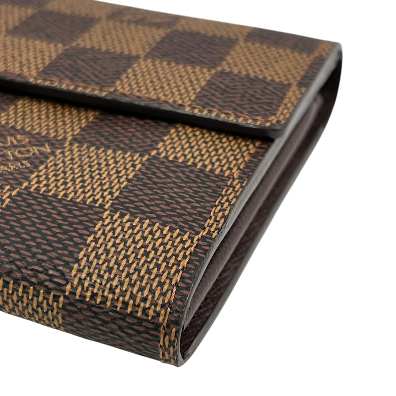 Louis Vuitton Sarah Damier Ebene Portefeuille Long Wallet - Brown 