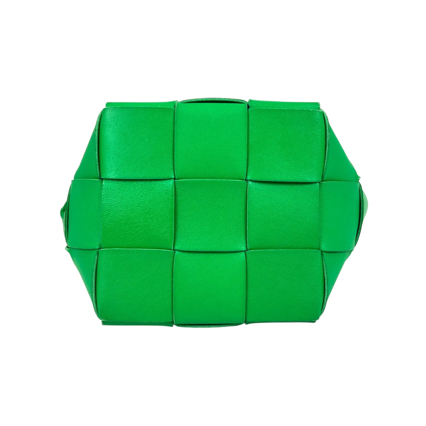 BOTTEGA VENETA Small Cassette Bucket Bag in Intrecciato Leather - Green 