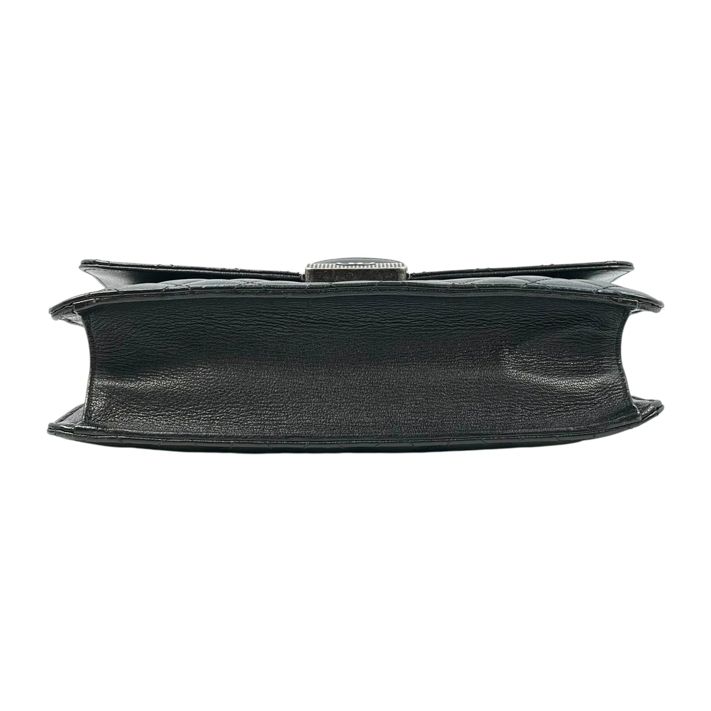 CHANEL CC University Matelasse Goatskin Chain Shoulder Bag - Black 