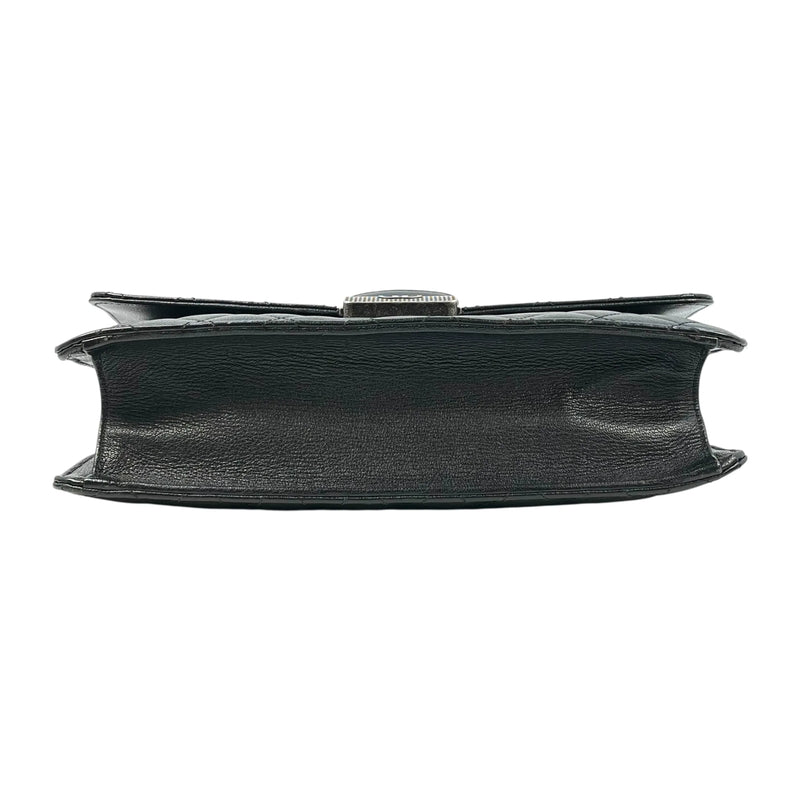 CHANEL CC University Matelasse Goatskin Chain Shoulder Bag - Black 