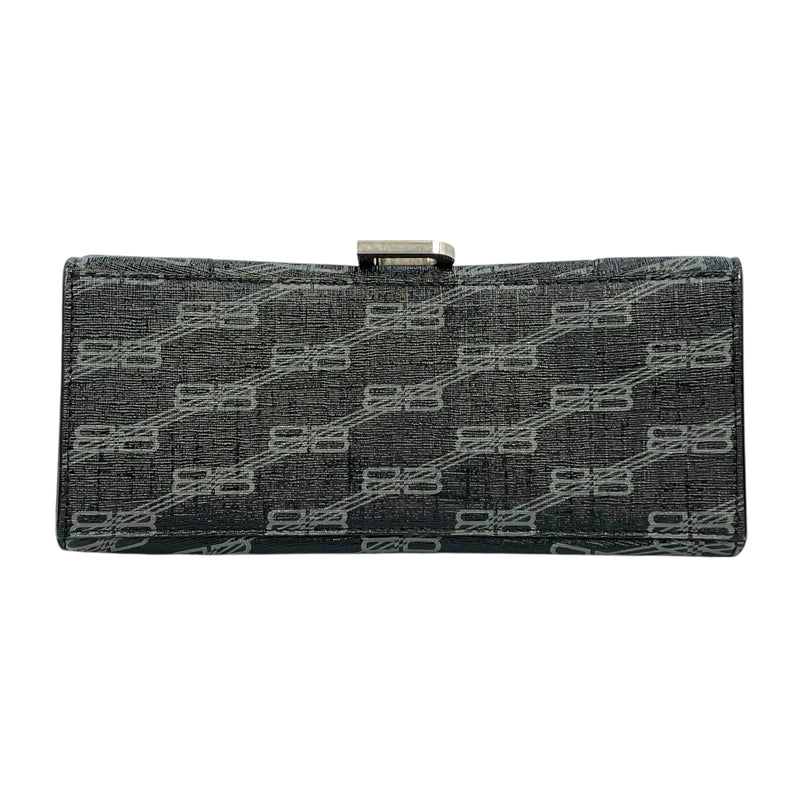 BALENCIAGA Hourglass Canvas Handbag/Shoulder Bag - Black 