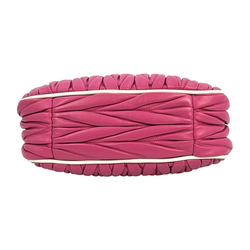 MiuMiu ワンダー マテラッセレザー ハンドバッグ ショルダーバッグ - ピンク