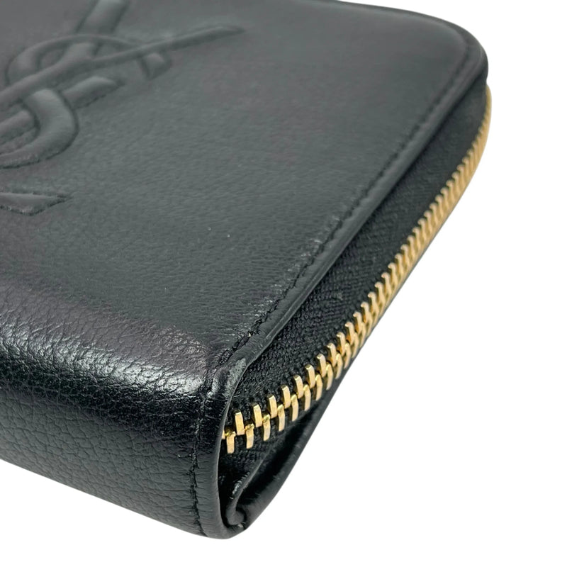 Saint Laurent ジップアラウンドウォレット レザー 二つ折り財布 コンパクトウォレット - ブラック