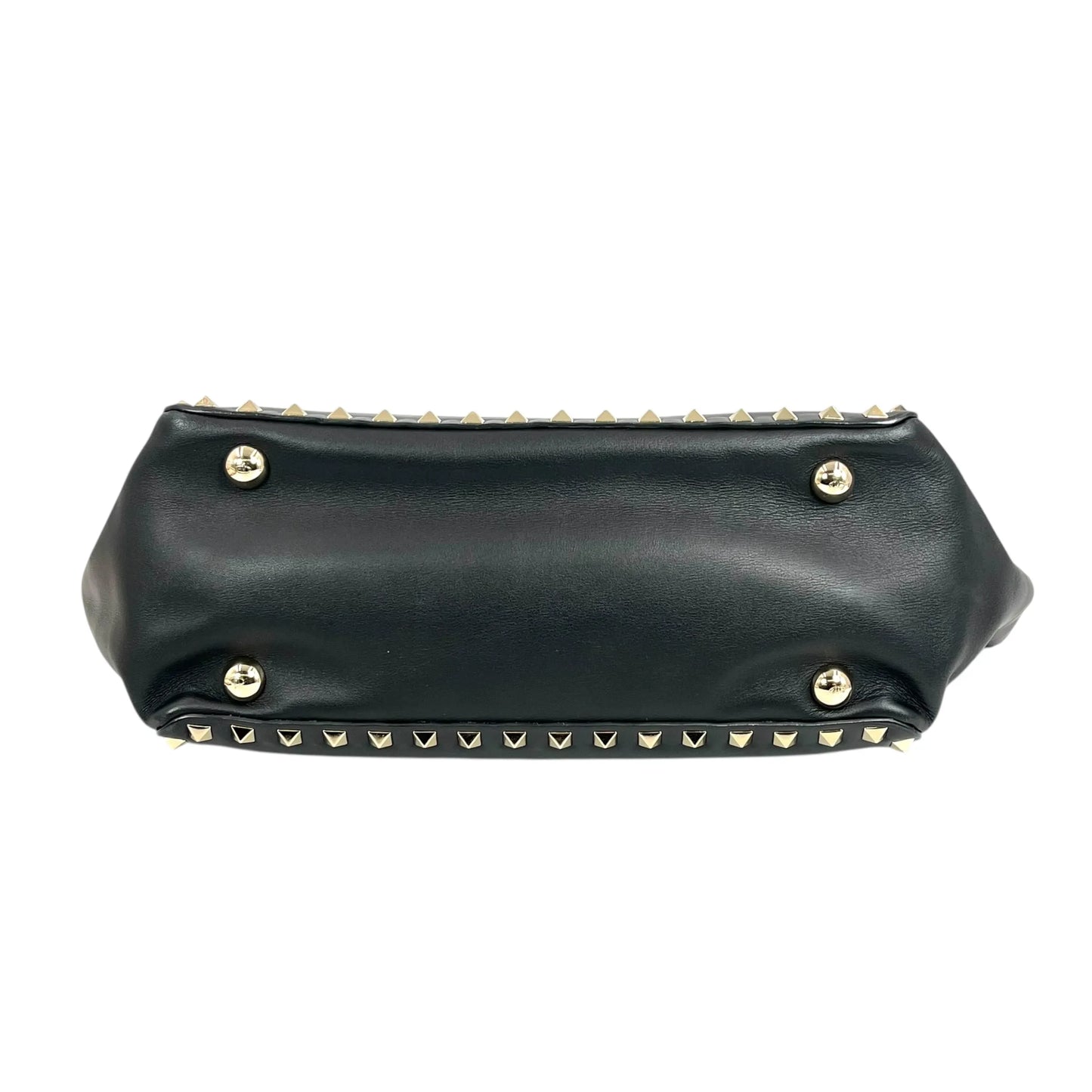 Valentino Rockstud Leather Handbag/Shoulder Bag - Black 