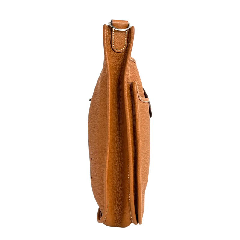Hermès Evelyn III PM Taurillon Clemence Leather Shoulder Bag with M Stamp (2009) - Brown 
