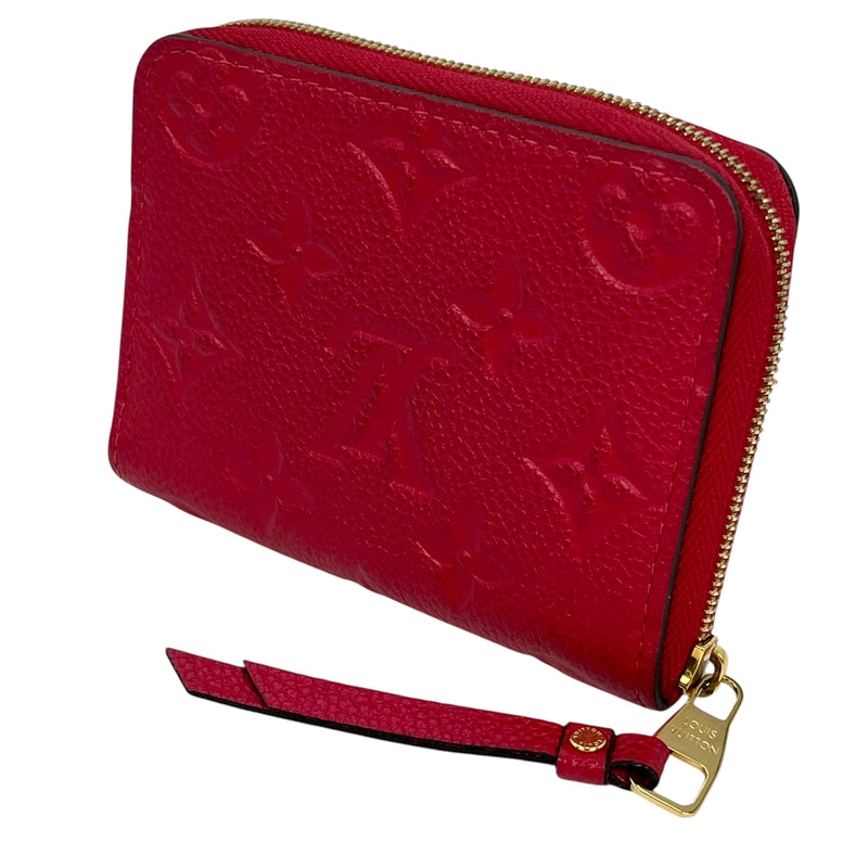 Louis Vuitton Monogram Empreinte Zippy Coin Purse - Red 