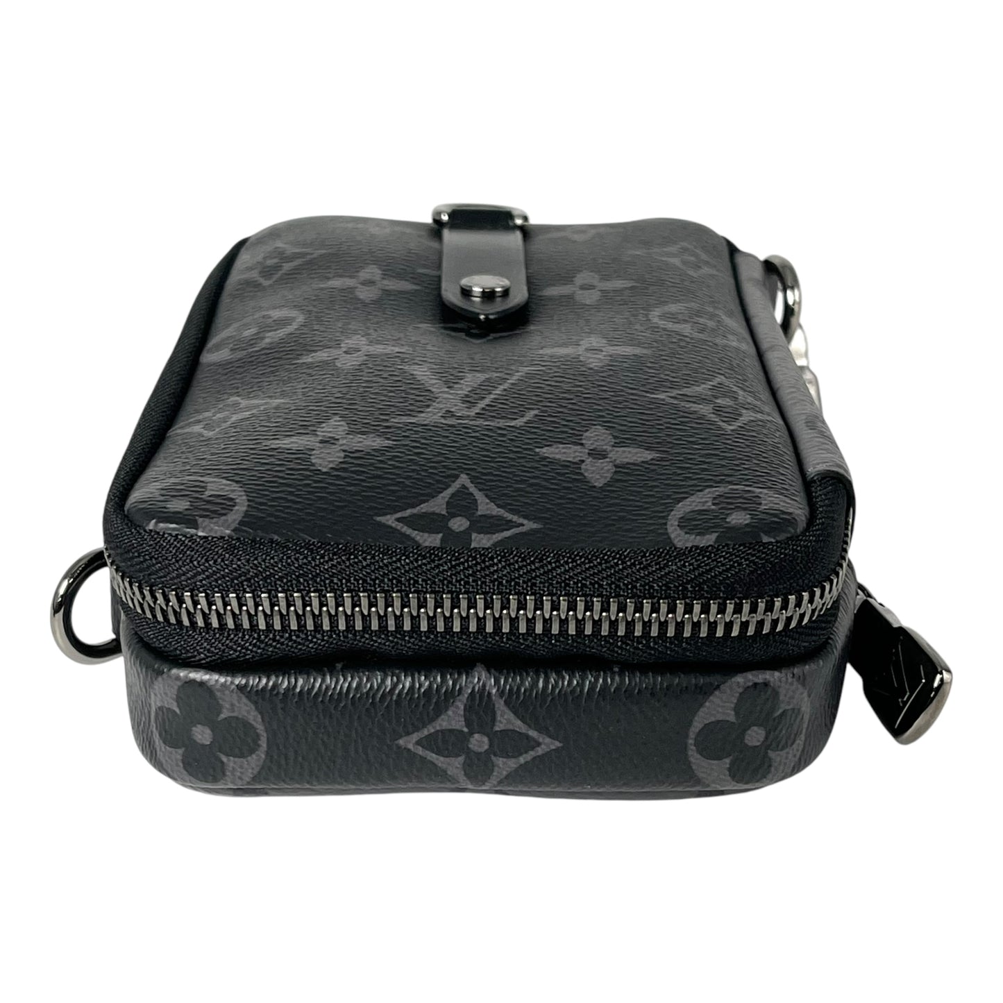 Louis Vuitton Monogram Eclipse Reverse Double Phone Case Shoulder Bag - Black 