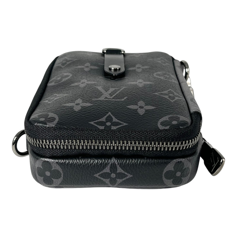 Louis Vuitton Monogram Eclipse Reverse Double Phone Case Shoulder Bag - Black 