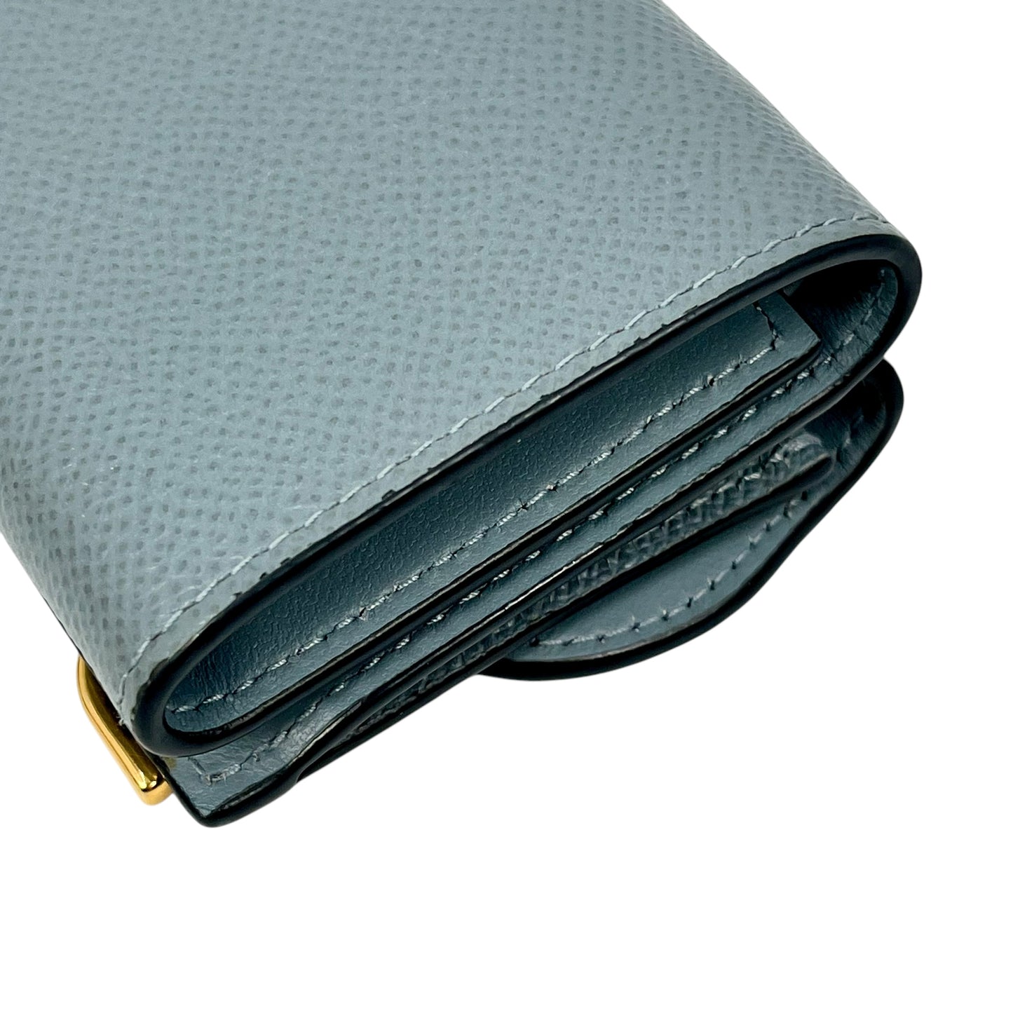 Dior Saddle Tri-fold Compact Wallet - Blue 