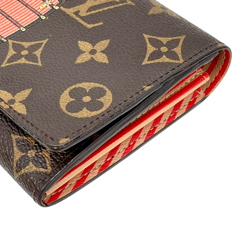 Louis Vuitton Monogram Portefeuille Sarah Canvas Long Wallet - Brown 