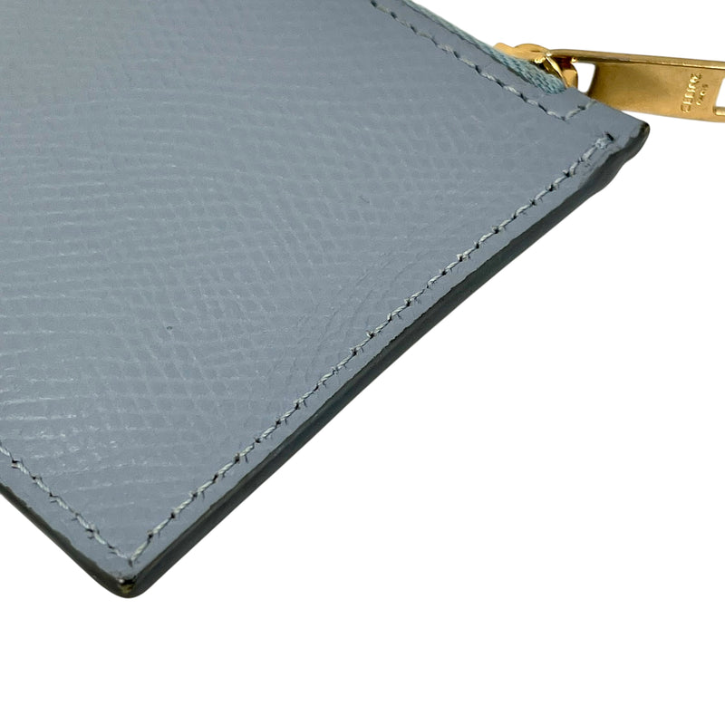 CELINE Zippered Card Case Compact Wallet - Blue 