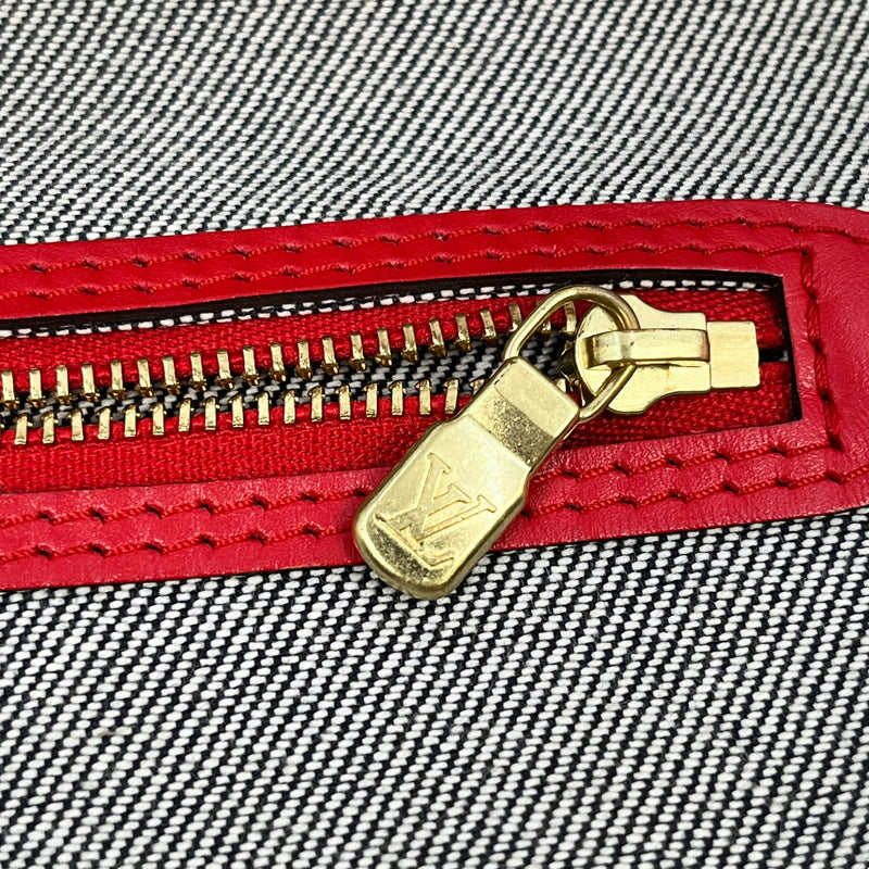 Louis Vuitton Monogram Denim Neverfull MM Tote Bag - Blue 