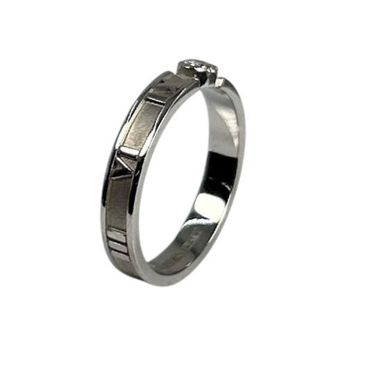 Tiffany &amp; Co Atlas 1PD Diamond Ring Jewelry - 18K White Gold 