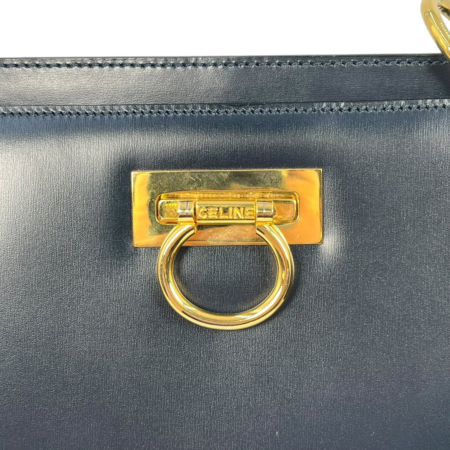 CELINE Double Face Handbag - Navy 