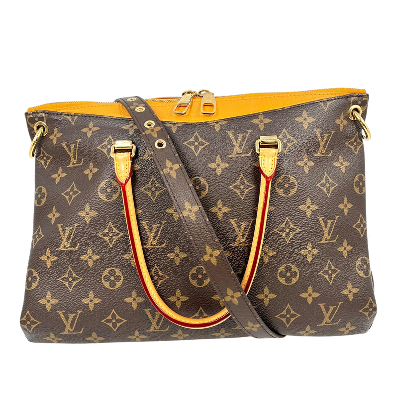 Louis Vuitton モノグラム キャンバス パラス サフラン ハンドバッグ トートバッグ - ブラウン