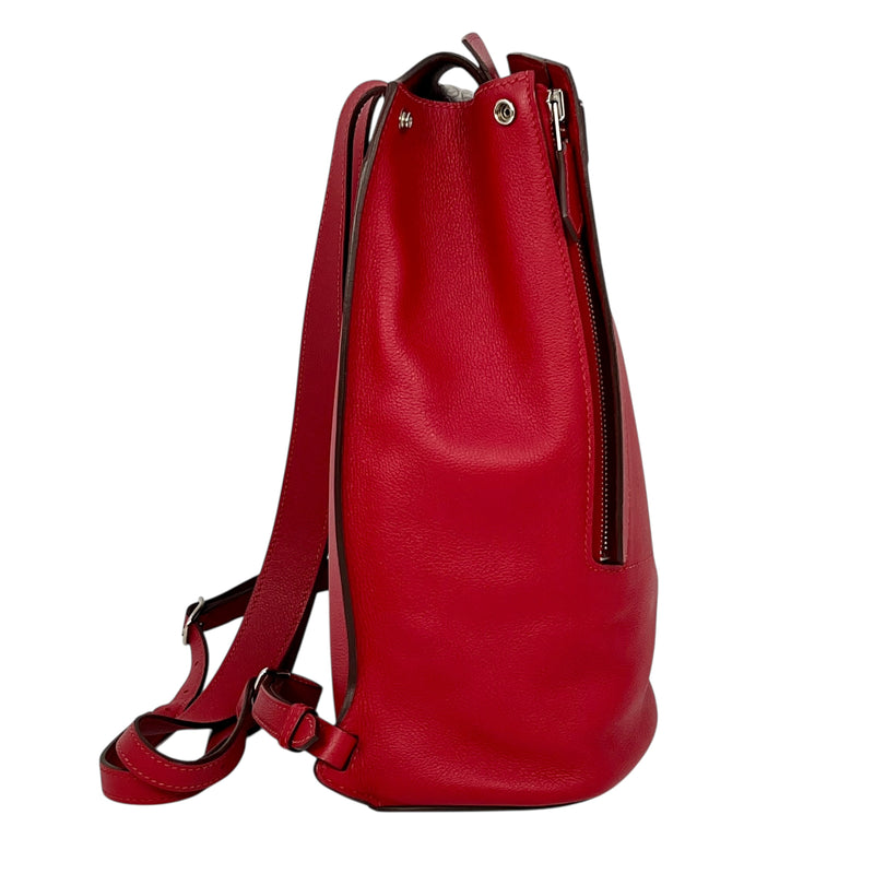 Hermès Sakado GR24 Rouge Kazak Backpack with D Stamp (2000) - Red 