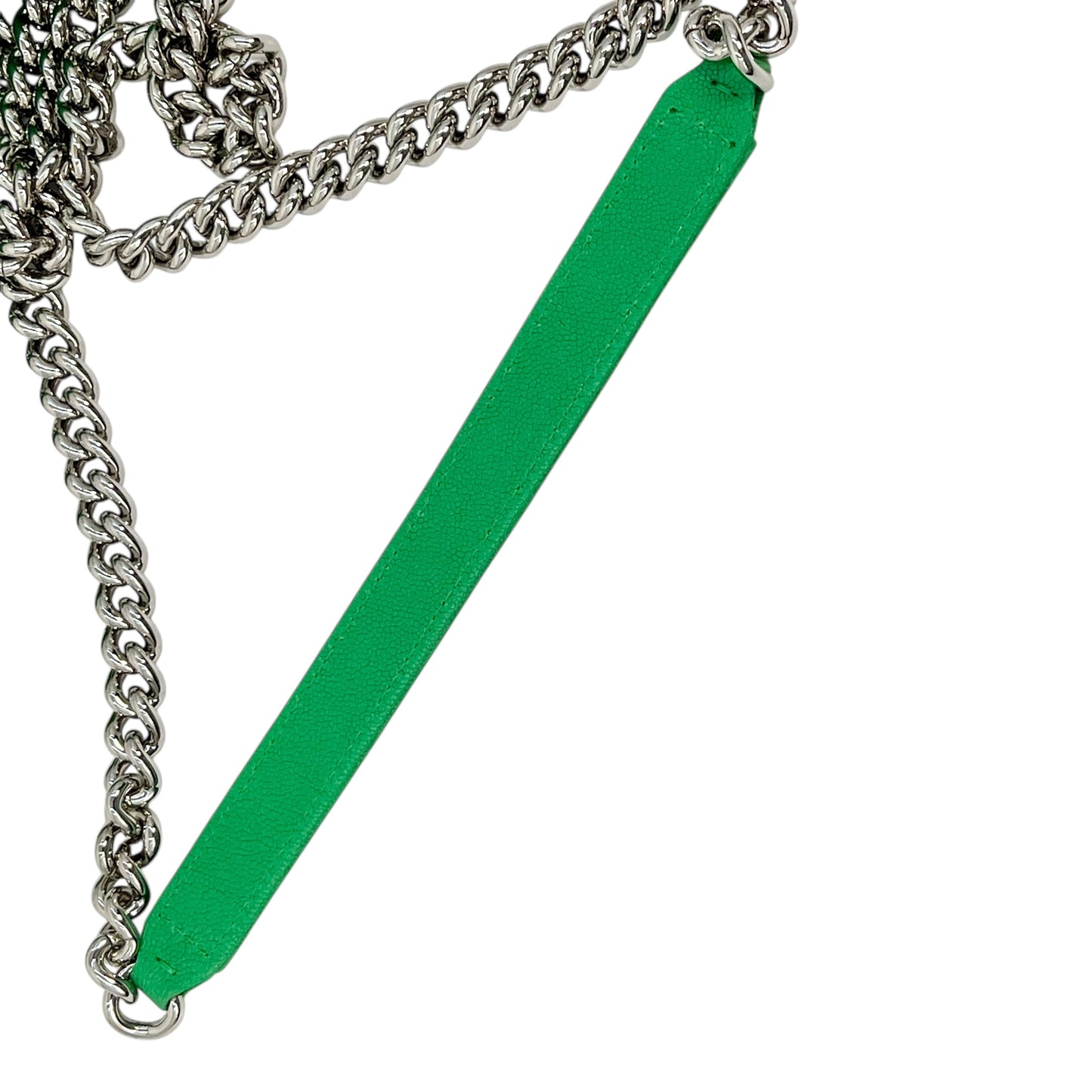 CHANEL Boy Chanel Caviar Leather Chain Wallet Shoulder Bag - Green 