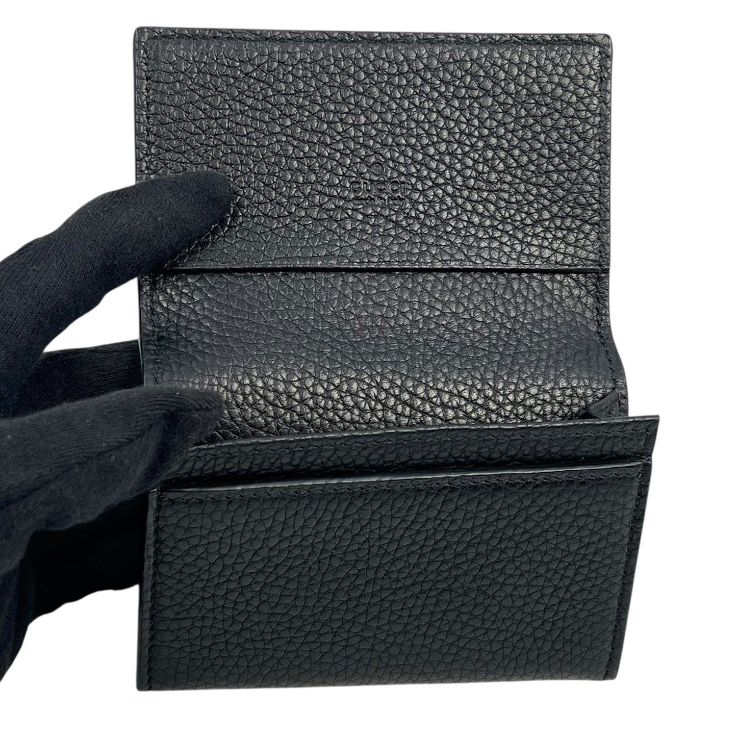 GUCCI Leather Card Case - Black 