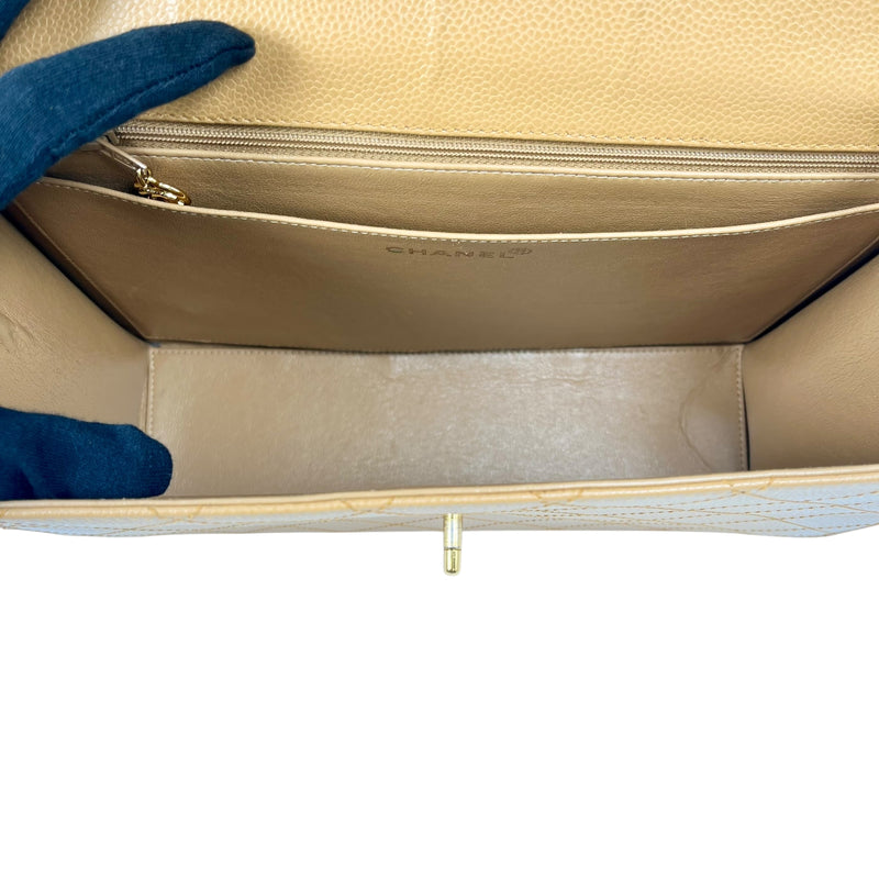 CHANEL Matelasse 30 Caviar Leather Chain Shoulder Bag - Brown 