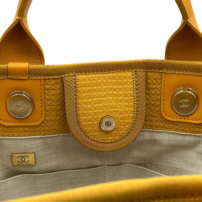 CHANEL ドーヴィル キャンバス トートバッグ - イエロー