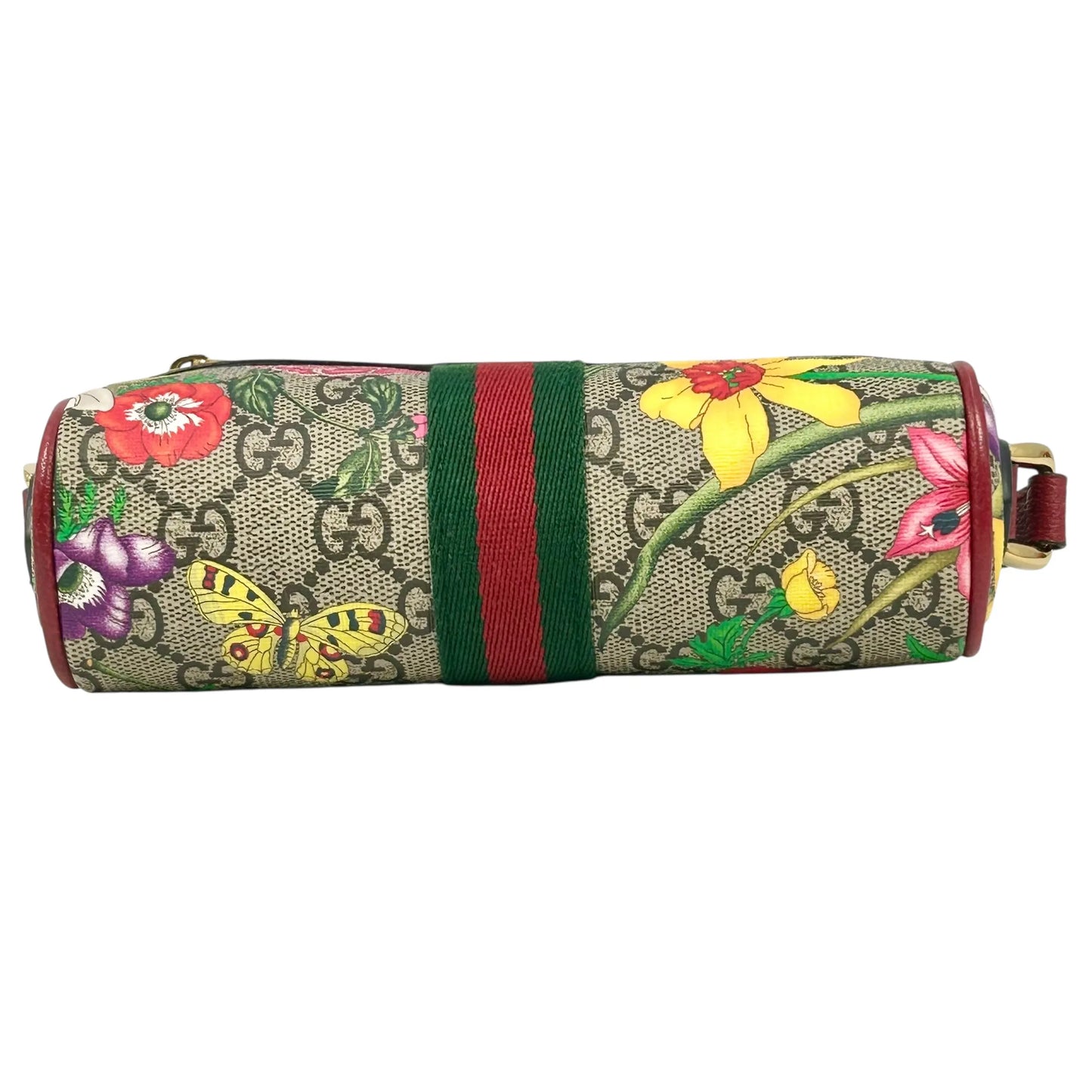 GUCCI GG Flora Ophidia Shoulder Bag - Red 