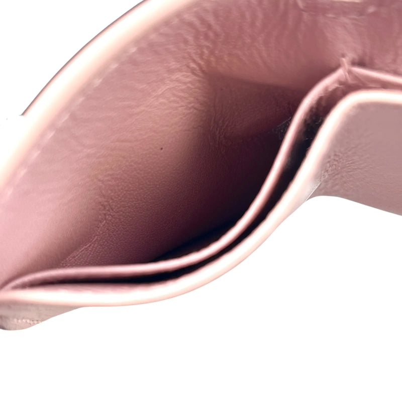 BALENCIAGA Cash Mini Leather Tri-fold Compact Wallet - Pink