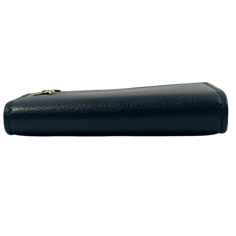 Saint Laurent Tiny Cassandra Logo Key Case - Black 
