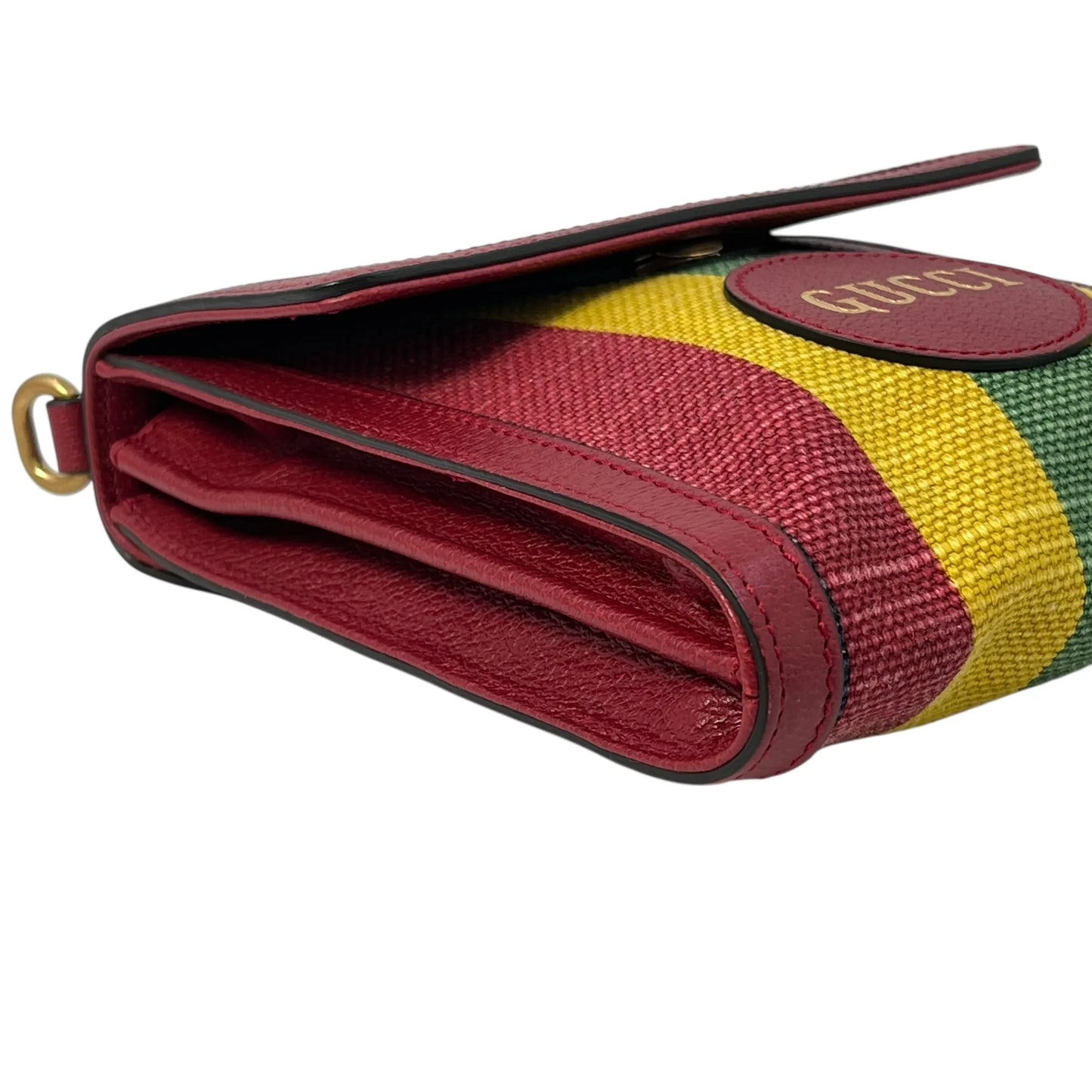 GUCCI Baiadera Striped Shoulder Bag - Multicolor and Red 