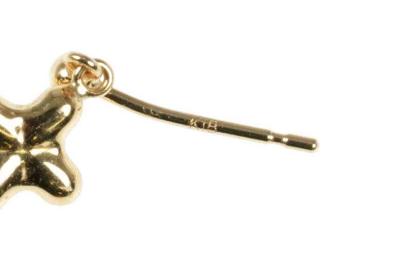 Triple Cross Earrings - 18KYG - 06679