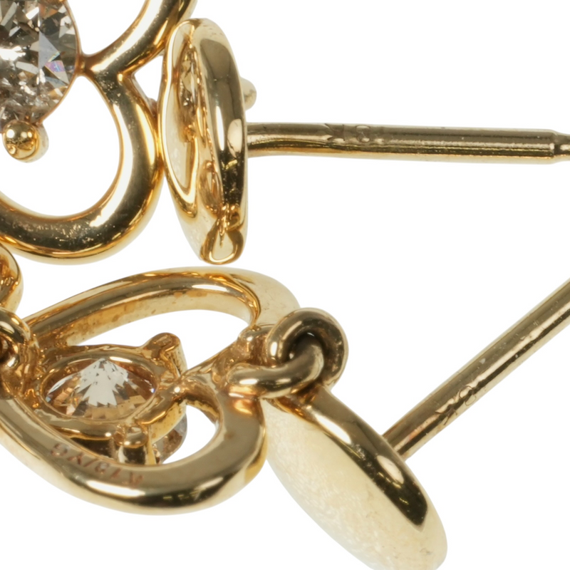 Triple Heart Diamond 1.000cts Earrings - 18KYG - 06683 