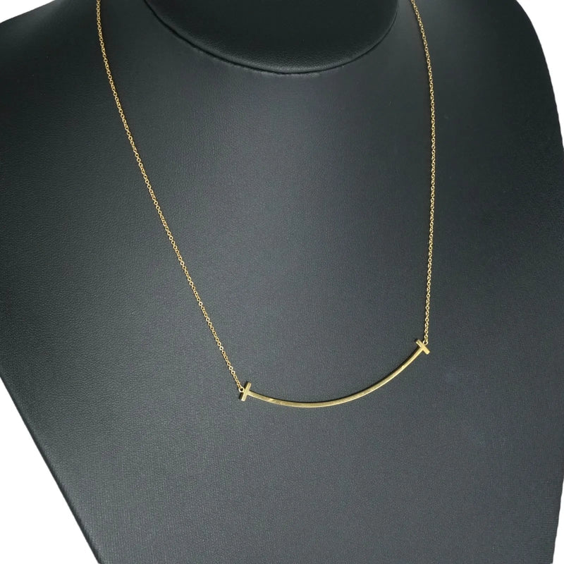 Tiffany Tスマイル ラージ ネックレス - 18KYG