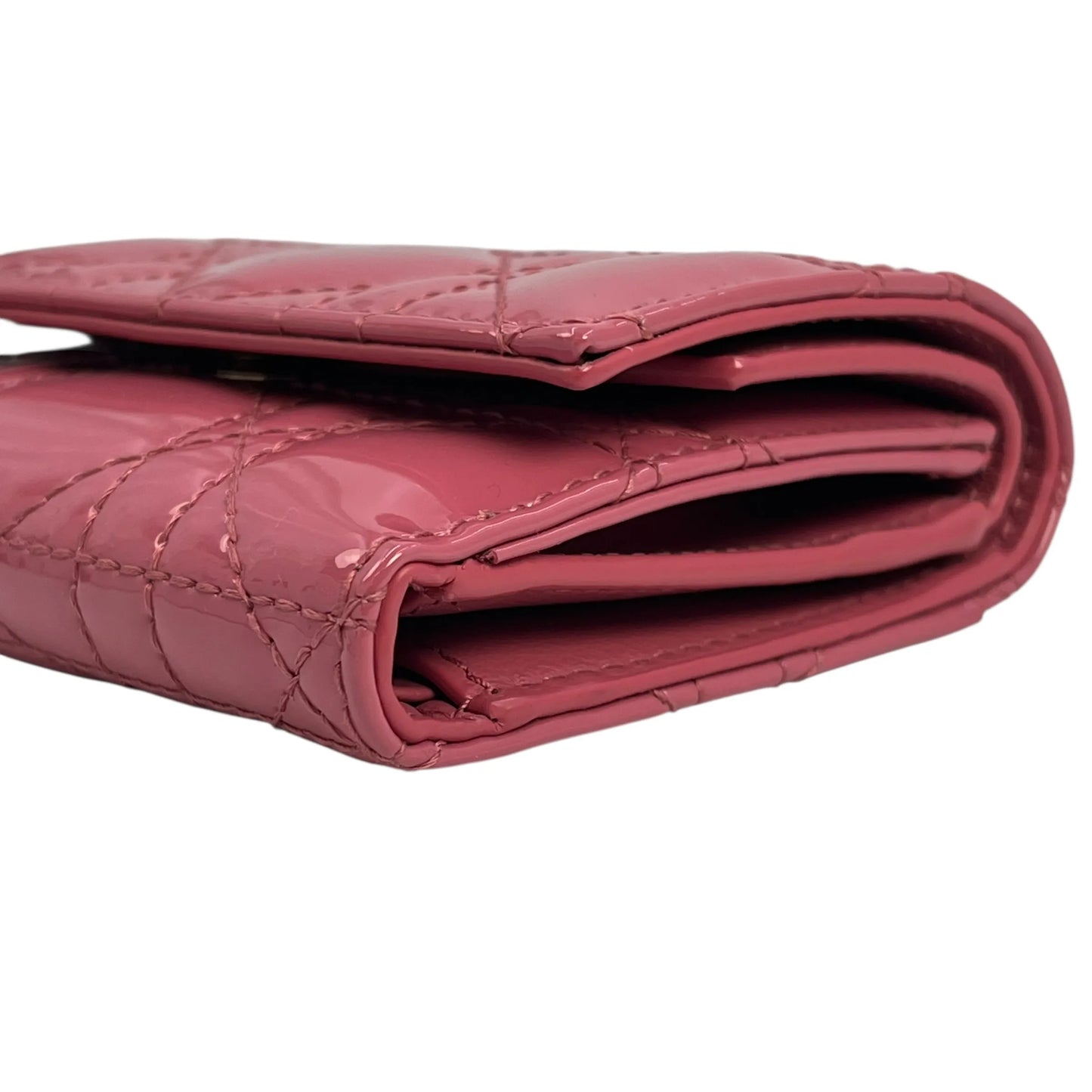 Dior Lady Dior Lotus Compact Wallet - Pink 